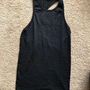 Lululemon mock neck open back tank